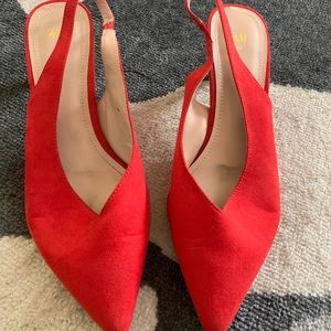Red Kitten Heels